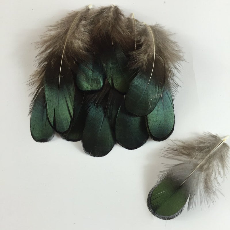 Sowder 50pcs Green Pheasant Plumage Feathers 1.5-3 Inches Home Wedding Decoration - Image 2